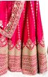Deep Rani Pink Raw Silk Lehenga