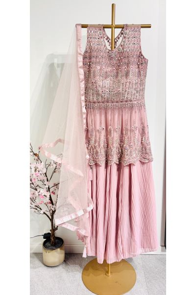 Light Pink Gorget Lehenga 