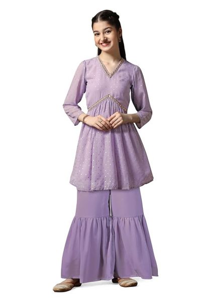 Girls Kurta With Palazzo Set