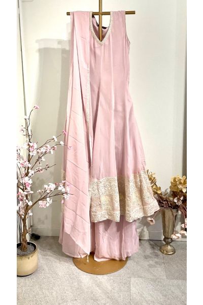 Light purple gorget chikankari sharara