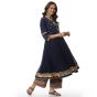 Cotton Anarkali Kurta Palazzo Suit Set