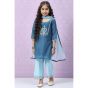 Girls Straight Kurta Palazzo Suit Set