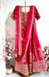 Bright Hot Pink Raw silk  Wedding Lehenga