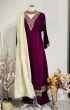 Dark Wine Colour Silk Suit