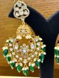 Heart Shape Semi Precious green Stone Earrings