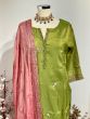 Parrot Green Shimmer Sharara