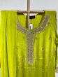 parrot green silk gharara
