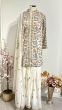 Ivory Sharara With Multi Colour Thread Work Design