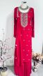 Fuchsia colour mirror salwar suit 