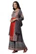 Women Rayon Printed Regular Kurta with Culottes and Dupatta