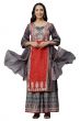 Women Rayon Printed Regular Kurta with Culottes and Dupatta