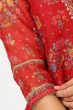 Woman Embroidered Flared Kota Kurta, Straight Pants and Dupatta