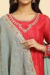 Women's Viscose Solid Kurta, Sharara & Dupatta
