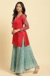 Women's Viscose Solid Kurta, Sharara & Dupatta