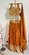Rust Orange Shimmer Silk Lehenga 