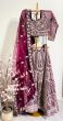Dark Wine Colour full Embroidery Net Lehenga 