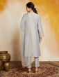 Women's Embroidered Pakistani Suit Set with Organza Dupatta