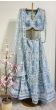 Turquoise Blue Net Lehenga