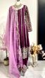 Plum Colour Mirror Work Heavy Anarkali