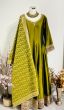 Mehendi Green Long Anarkali 