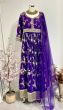 Purple Silk Anarkali 