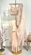 light peach organza designer saree