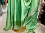 Sage Green Satin Silk Saree