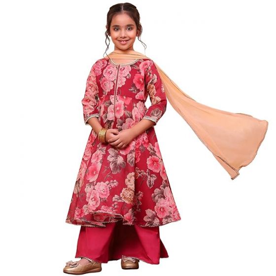 BIBA Girl's Cotton Salwar Suit Sets
