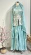 Powder Blue Shimmer Peplum Set