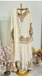 ivory chiffon silk sharara