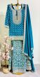 Blue Colour Gorget Lehenga With Long Choli