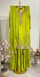 parrot green silk gharara