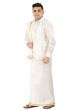Mens Silk Shirt, Double Layer Mulam Dhoti, and Single Towel