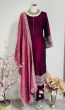 Wine colour Silk Suit